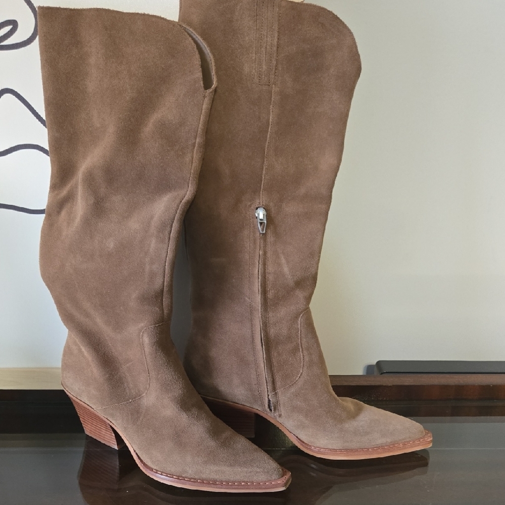 Dolce Vita Brown Suede Heeled Boots